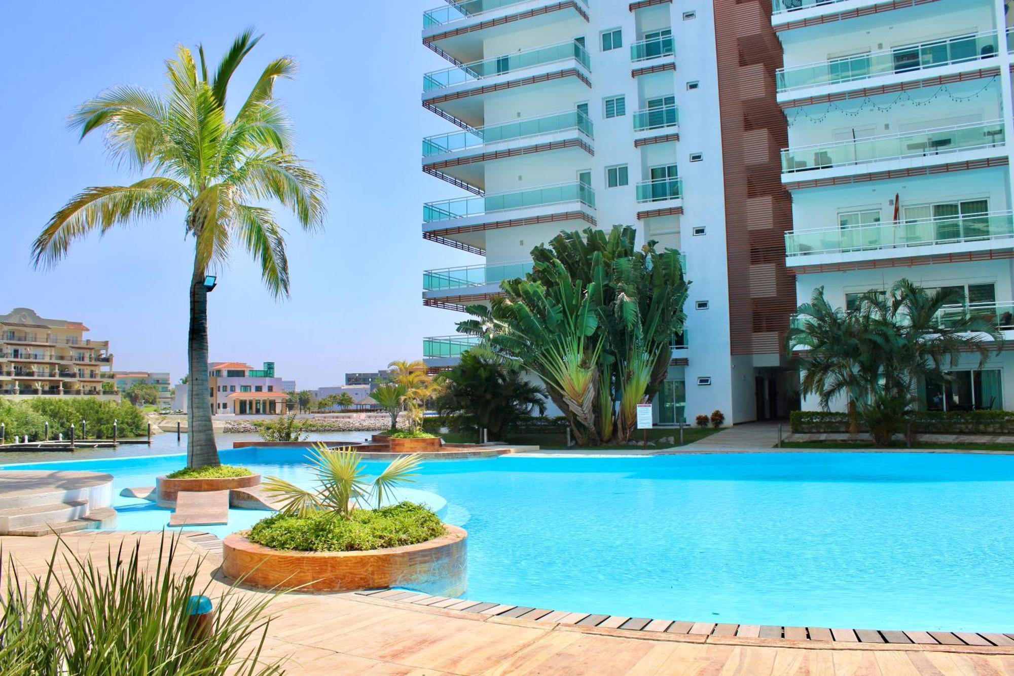 Condominio Con Una Bonita Vista Del Puerto Deportivo De G P S Rentas Mazatlán Exteriör bild